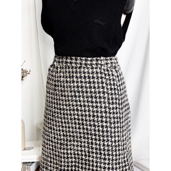 Chân váy dạ tweed lẩy sợi