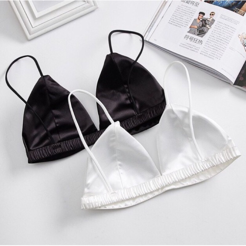 Áo Lót Nữ FREESHIP 50KÁo Bra Trơn Satin Đệm Mỏng Bản Nhỏ Dây Mảnh