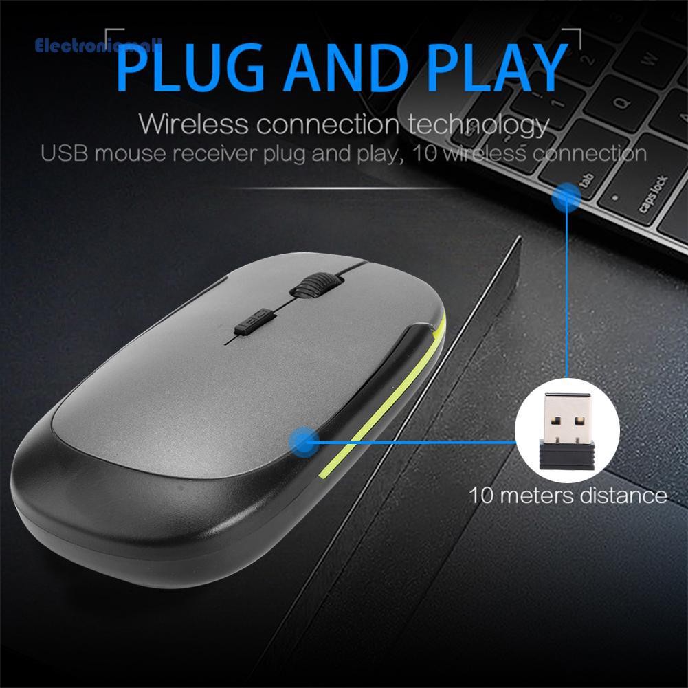 Chuột Quang Không Dây Điện Tử 4 Nút 2.4g 1600dpi Tích Hợp Đầu Nhận Usb
