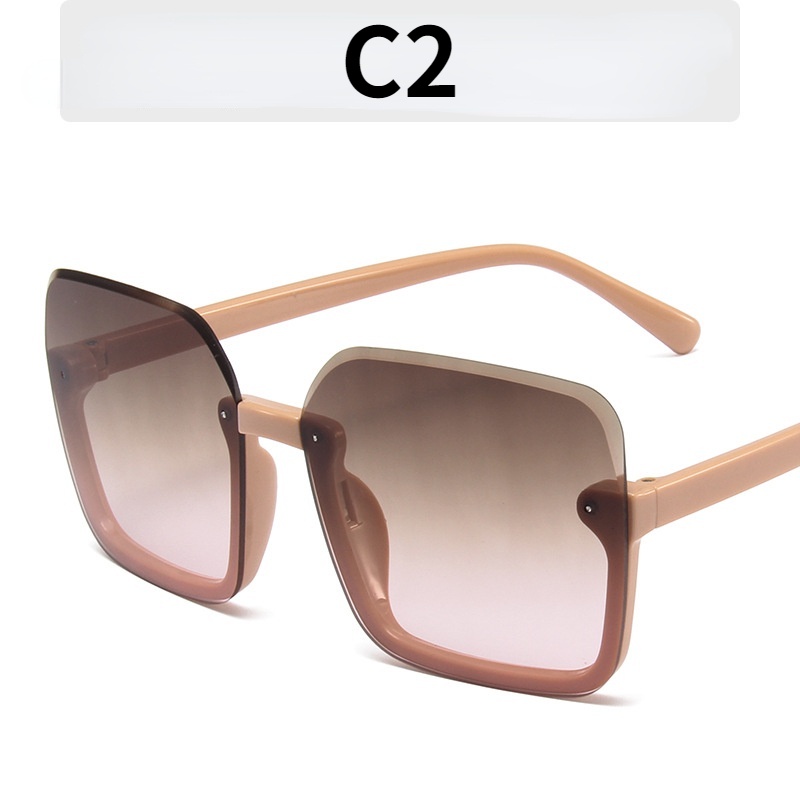 Kính Mát Gọng Vuông Oversize Chống Tia UV Thời Trang Cá Tính Cho Nữ