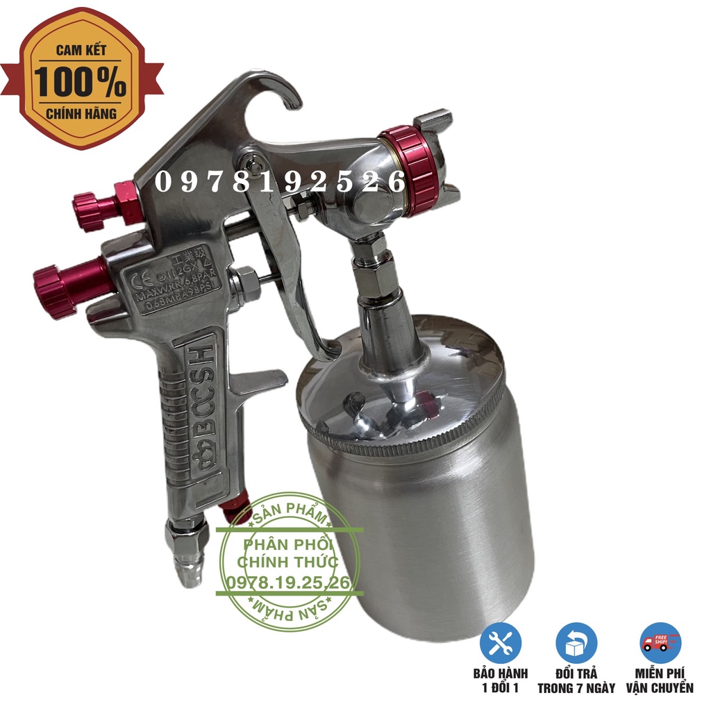 Súng Phun Sơn BOCSH Ư71 -  Bình Dưới - Đầu Phun 1.5