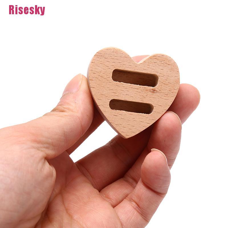 Giá Đỡ Trưng Bày Nhẫn Hình Lục Giác / Trái Tim Bằng Gỗ