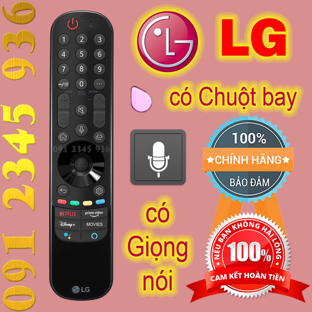 Remote Điều khiển tivi LG mẫu năm 2020 có Chuột bay có Giọng nói tặng Pin . Magic Remote AN-MR21GA , Made in INDONESIA