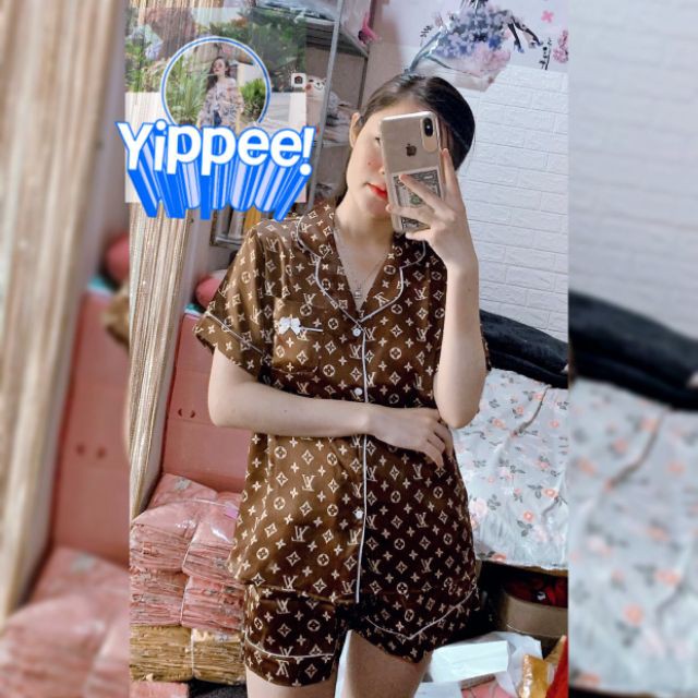 ♥️ Shop Uy Tín ♥️ Bộ Pijama Đùi Lụa Cao Cấp Có Túi 40_60kg