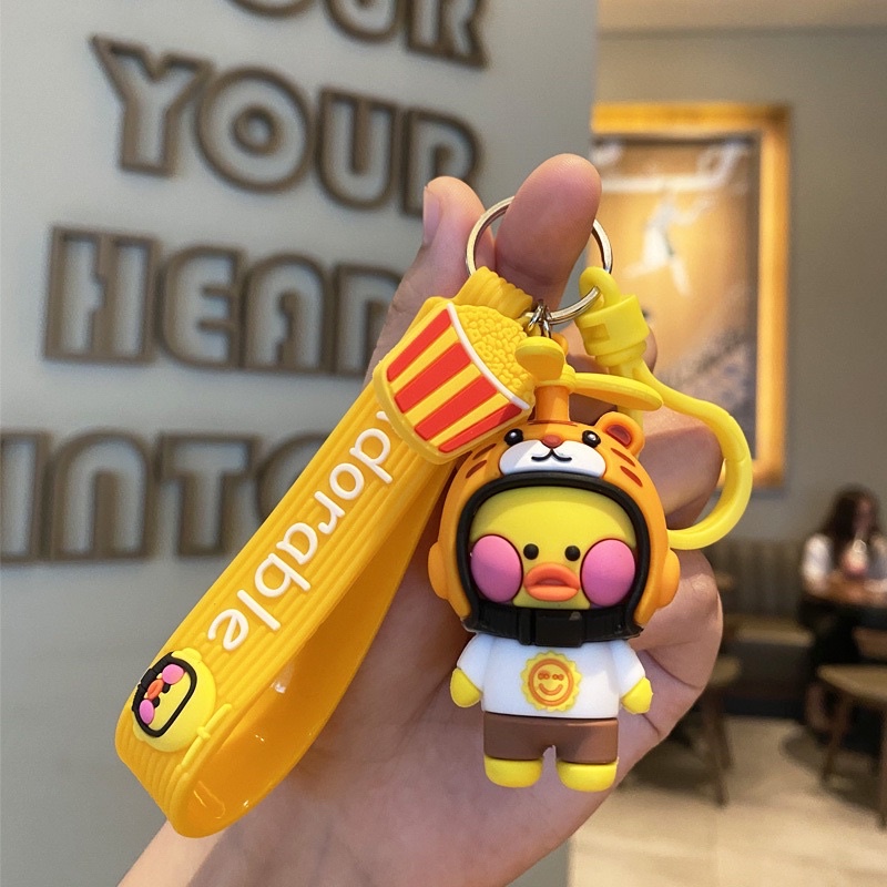 Móc Khoá Vịt Đội Mũ Bảo Hiểm Cute A63, Móc Chìa Khoá Vịt Đội Nón Bảo Hiểm Dễ Thương
