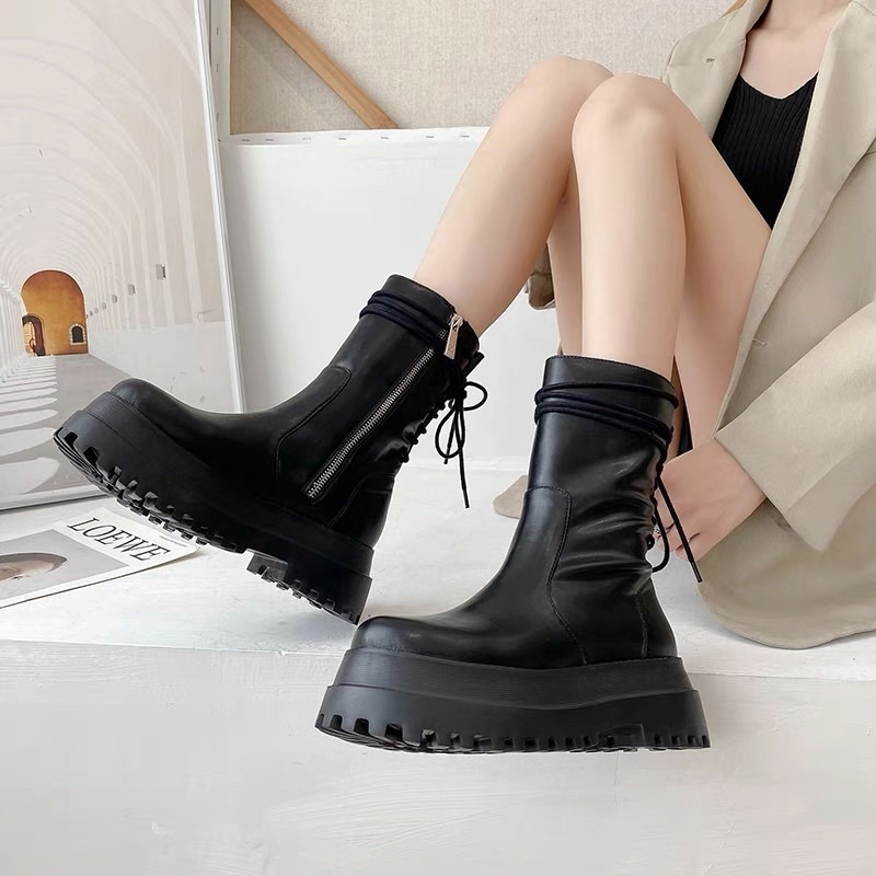 Boots cao cổ dây buộc ulzzang hàng od