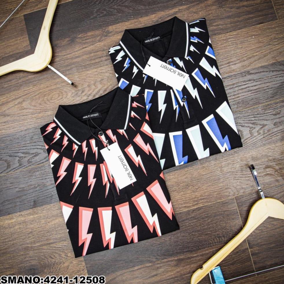 [Ảnh Thật] Áo polo nam in hình tia sét ở Cổ - Áo Phông cổ bẻ cao cấp cho nam