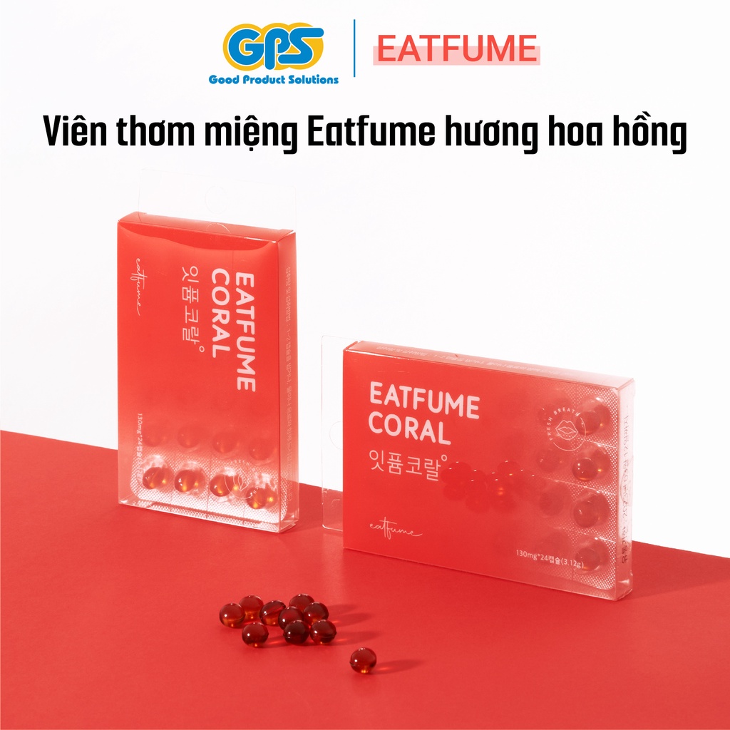 Viên thơm miệng hương hoa hồng Eatfume Coral chăm sóc hơi thở 24 viên / vỉ