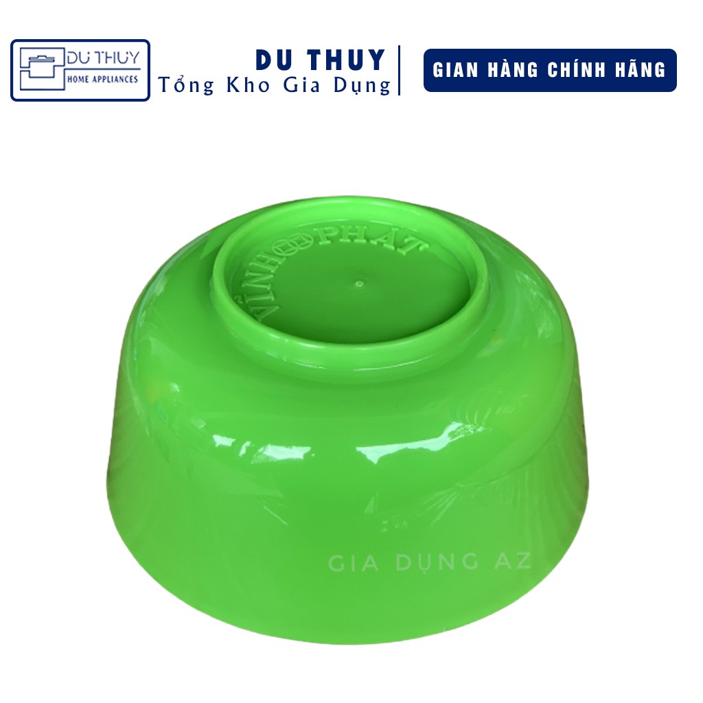 Chén nhựa màu xanh, kích thước 11,3 x 5,5, nhựa dẻo an toàn, dùng cho gia đình, quán ăn thương hiệu Vĩnh Phát