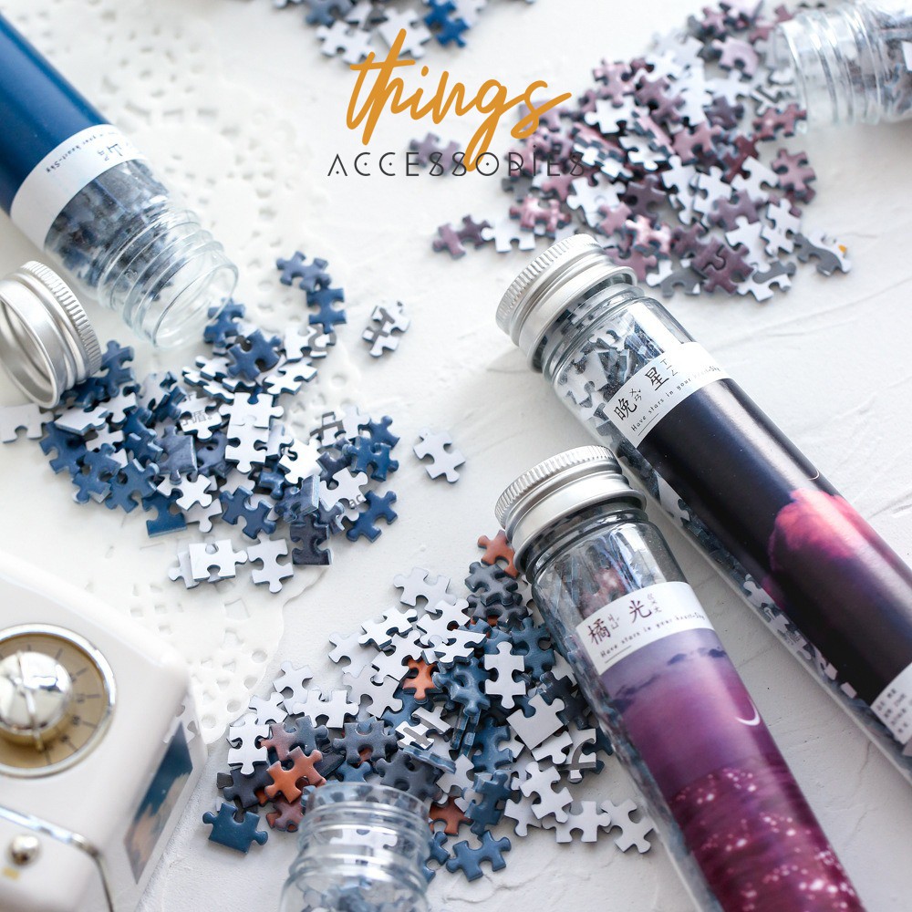 Bộ tranh ghép xếp hình mini puzzle vintage aethetic postcard ảnh trang trí dán tường decor trang trí phòng ngủ bàn học