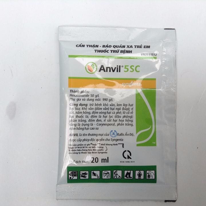 Anvil 5SC 20ml- - Thuốc đặc trị phấn trắng, rỉ sắt, đốm lá trên hoa hồng, lan..