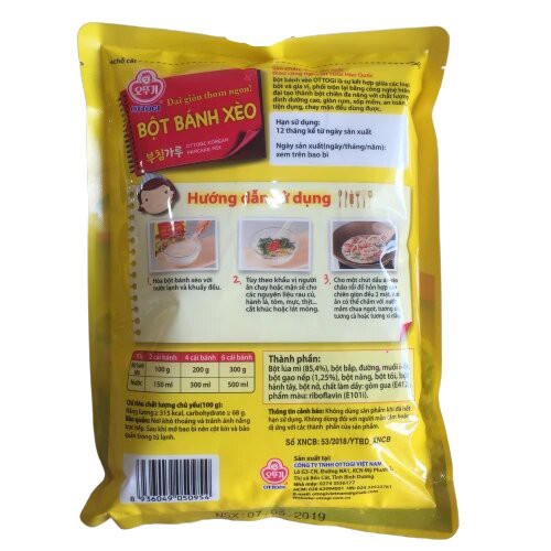 Bột bánh xèo Ottogi Hàn Quốc gói 500g