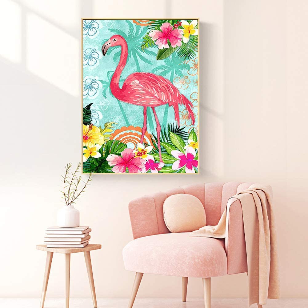 Bộ Tranh Đính Đá 5D Tự Làm Toàn Diện Hình Chim Hồng Hạc Cho Người Lớn