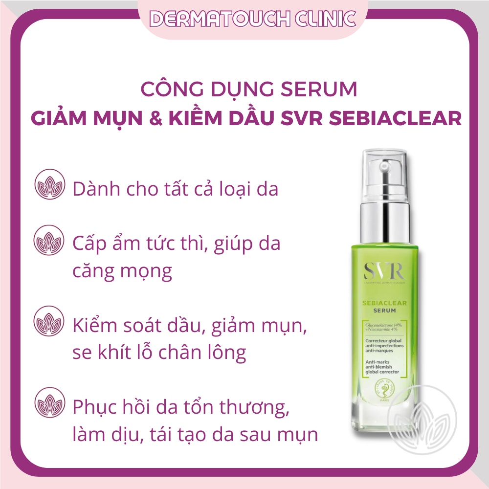 ✅[Chính Hãng] Serum SVR Sebiaclear giảm mụn, giảm thâm, phục hồi và cân bằng da