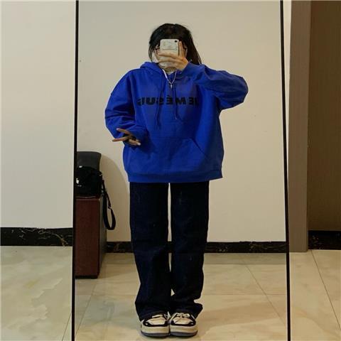 ♂▼Quần Jean Ống Rộng Lưng Cao Màu Sắc Cà Phê Phong Cách Retro Đường Phố