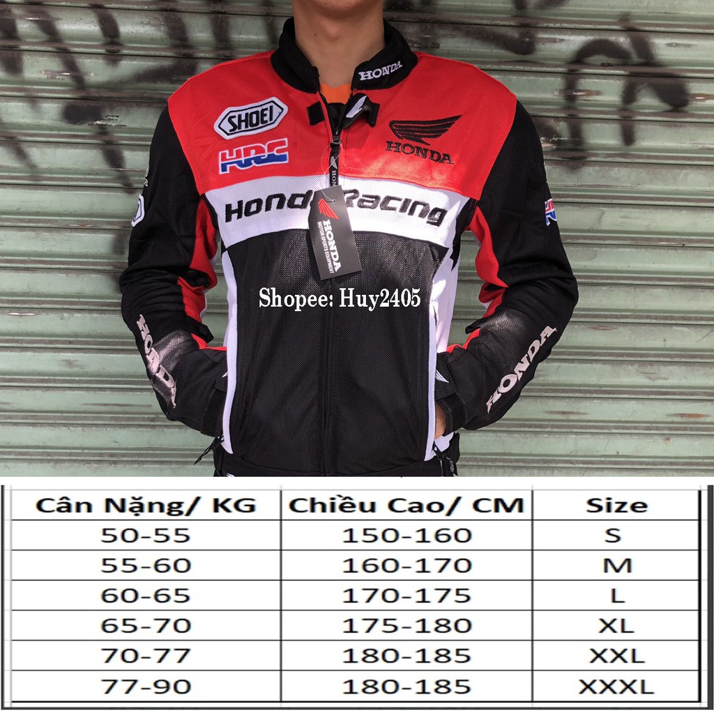 Áo Giáp Moto bảo hộ toàn thân Honda Racing HRC
