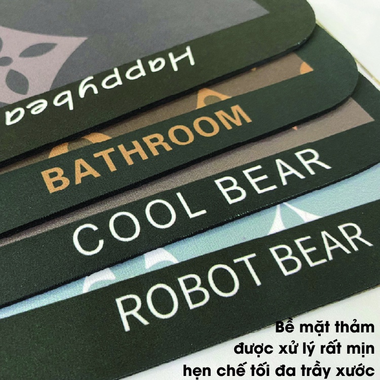 Thảm lau chân chùi chân chống trượt thấm nước nhà bếp nhà tắm phòng khách, giẻ lau chân đế chống trượt