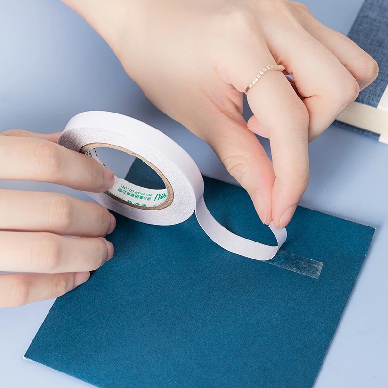 1 Cuộn Băng Keo Hai Mặt Siêu Mỏng Độ Dính Cao Dài 9m Rộng 6mm