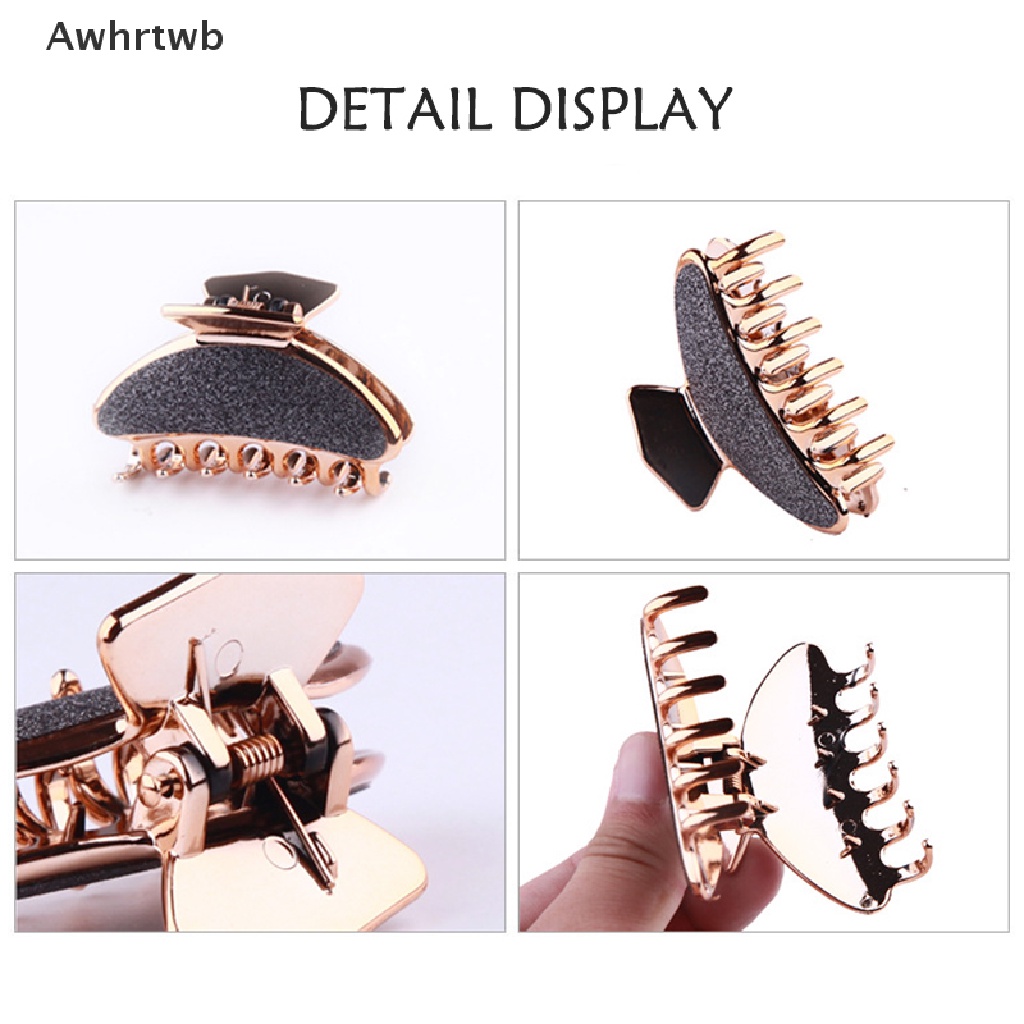 Kẹp Tóc Càng Cua Màu Nhám Chống Trượt Cho Nữ