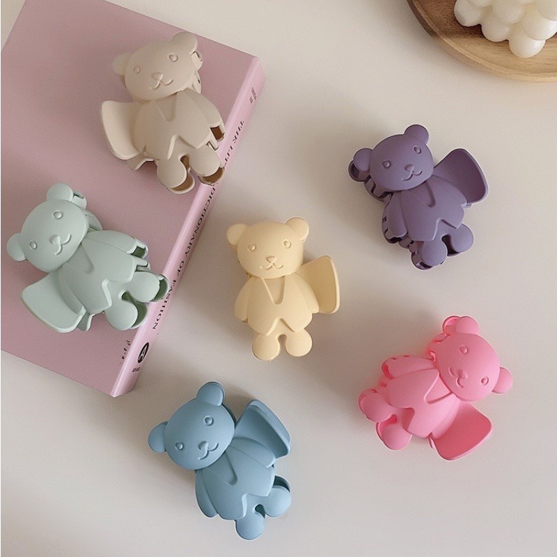 Kẹp tóc càng cua (gấp tóc) hình gấu nhiều màu xinh xắn DTonline (ngẫu nhiên) GAUVEST