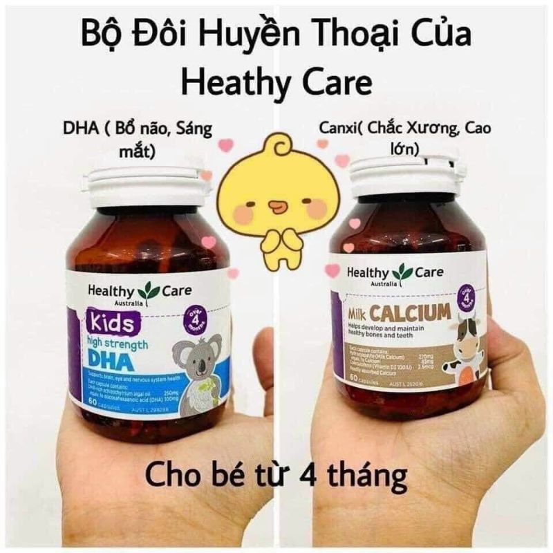 Bộ đôi canxi và DHA heathycare