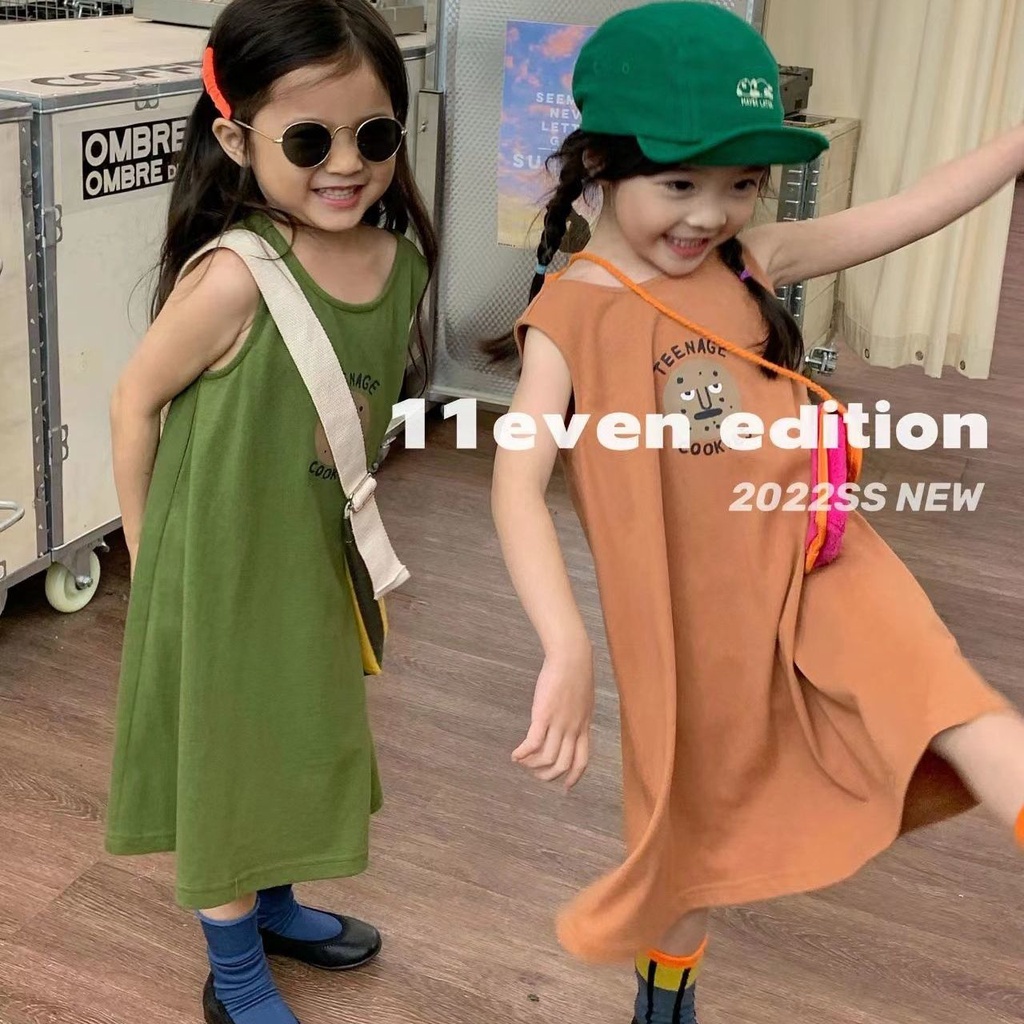 Đầm Thun Cotton Tay Ngắn Thoải Mái Thời Trang Mùa Hè Phong Cách Hàn Quốc Cho Nữ