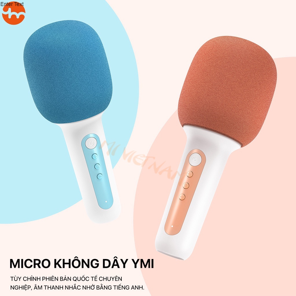 Micro karaoke bluetooth không dây Xiaomi Ymi Bản quốc tế Micro nói tiếng anh Cầm tay kết nối Bluetooth tiện dụng