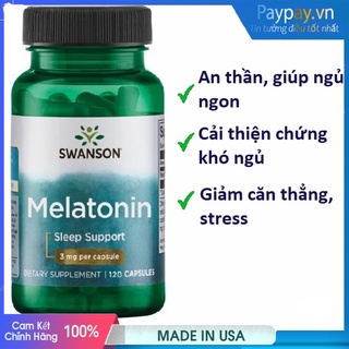 Viên uống hỗ trợ giấc ngủ giúp ngủ ngon Melatonin 3mg 120 Viên