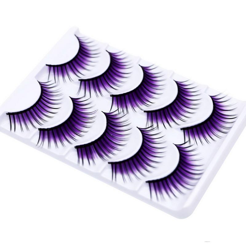 Lông mi giả H-10 sợi cứng phong cách Nhật Bản và Hàn Quốc màu tím | BigBuy360 - bigbuy360.vn