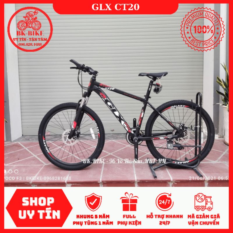 Xe Đạp Thể Thao GLX CT20 - Tặng Giá Đỡ Bình Nước, Bình Nước, Chắn Bùn, Khóa số