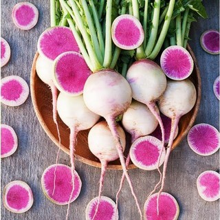 Hạt giống CỦ CẢI TRÒN RUỘT ĐỎ VỎ TRẮNG TÍM - GÓI 5 GRAM