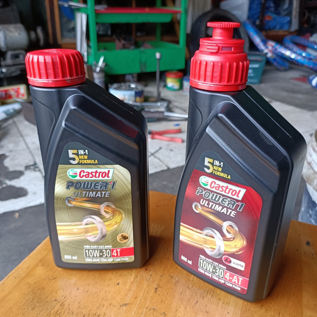 Nhớt Castrol Power 1 Ultimate (Nhớt Tổng Hợp Toàn Phần) cho xe gắn máy (Xe Tay Ga, Xe Số)