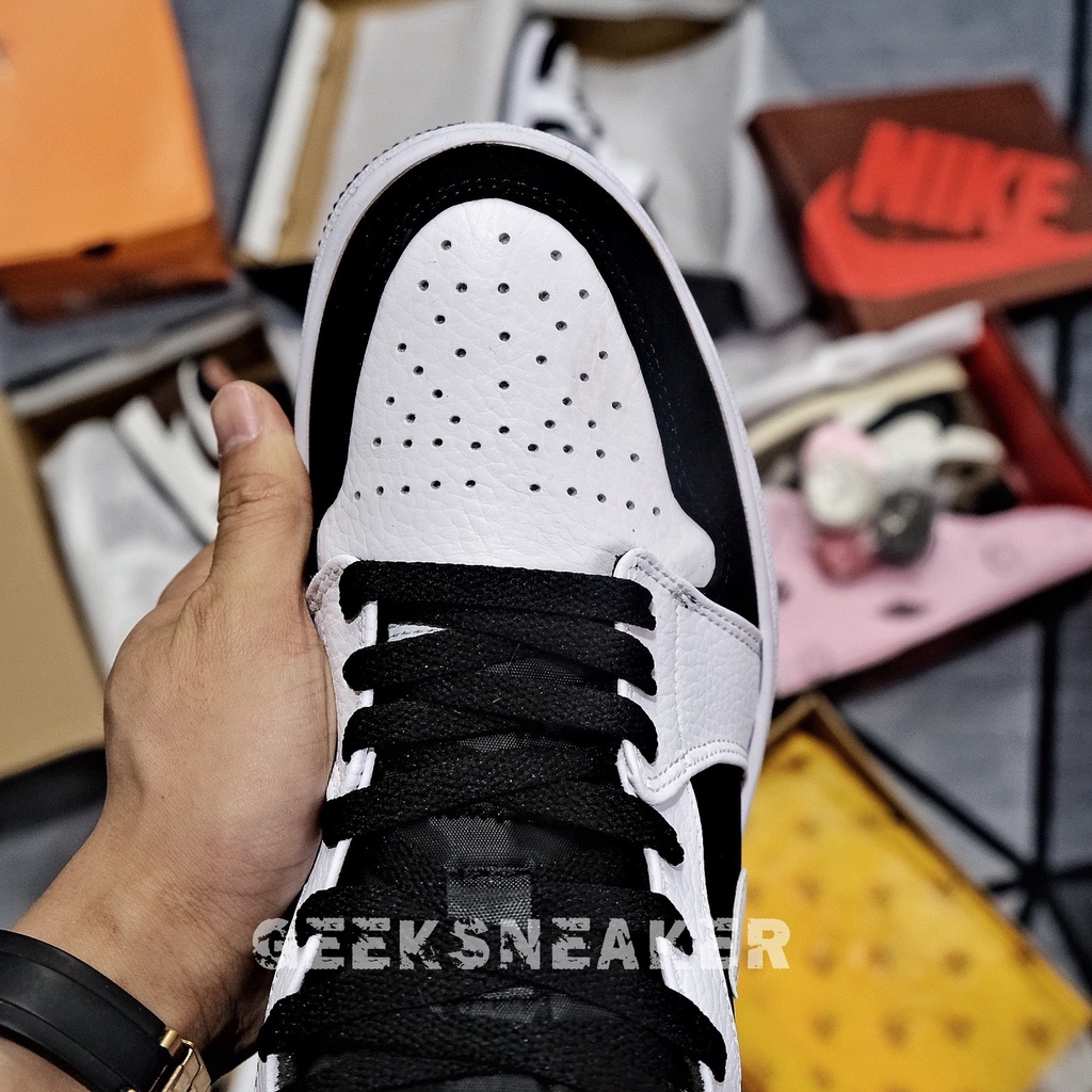 [GeeKSneaker] Giày Jordan 1 Mid Black White