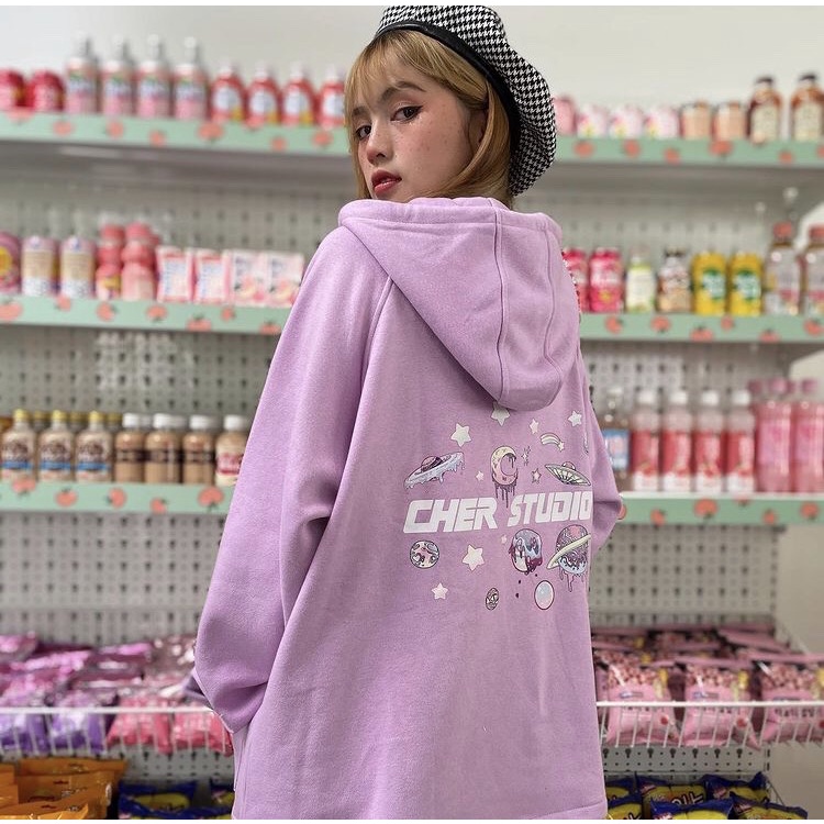 Áo nỉ thiên hà nhiều màu