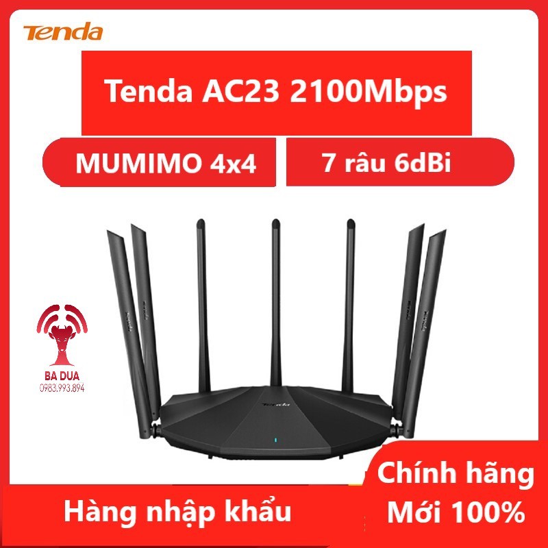 Bộ Phát Wifi Router Wifi Gigabit Tenda AC23 AC2100Mbps | BigBuy360 - bigbuy360.vn