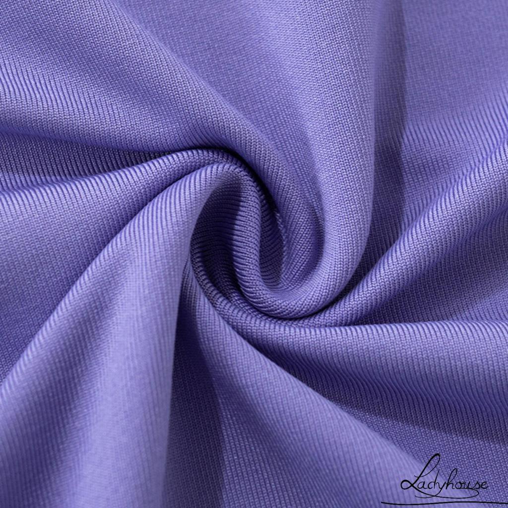 Đầm Ngắn Ôm Dáng Tay Dài Màu Trơn Hở Lưng Quyến Rũ Cho Nữ