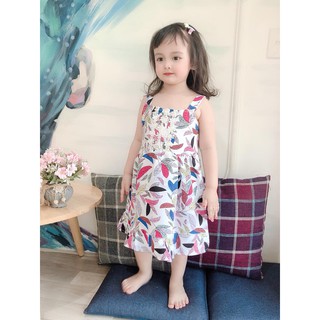 🍓🍓 Váy lanh 2 dây phối ren 10-22kg [CHON MÀU]