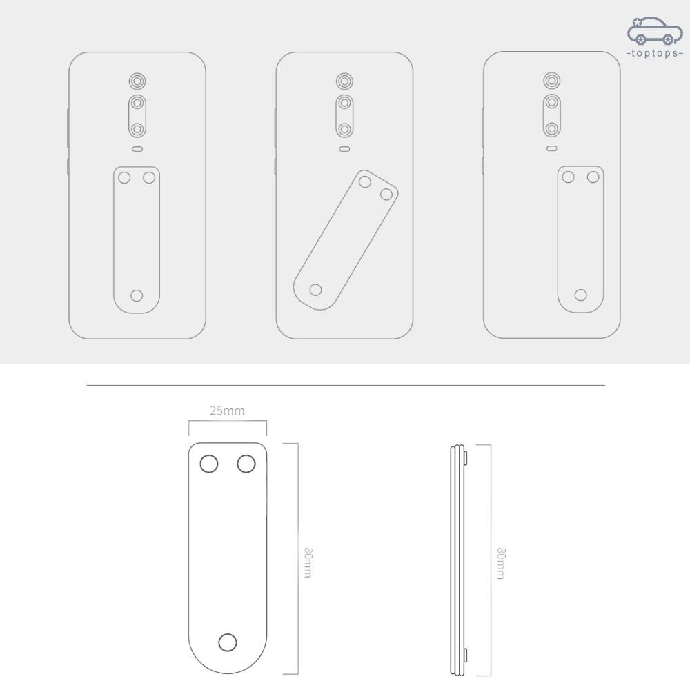 Giá đỡ dạng vòng tròn xỏ ngón tay Xiaomi dùng trên xe hơi làm bằng da + thép không gỉ cho iPhone XS Max