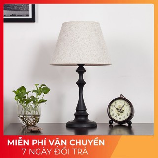 Đèn Ngủ, Đèn Để Bàn Cao Cấp Kiểu Dáng Châu Âu sang trọng, Chân Đế Bằng Sắt mạ sáng bóng, Chắc chắn