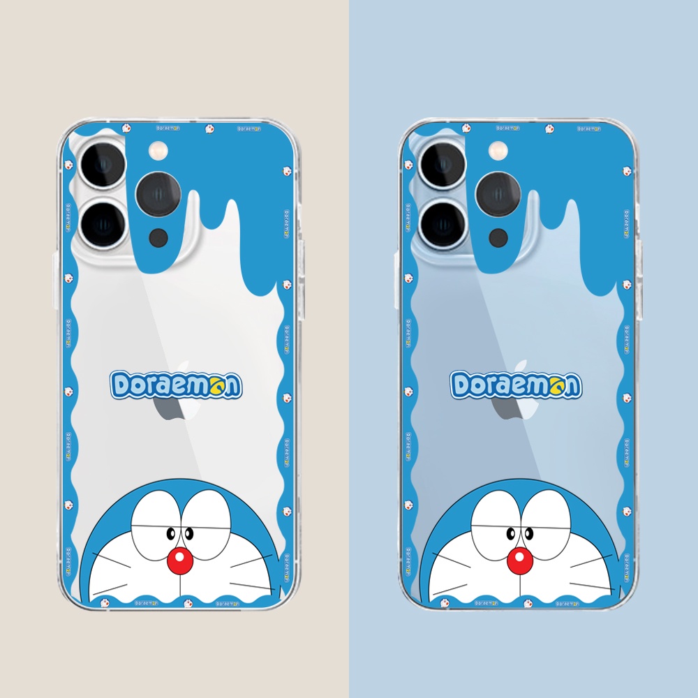 Ốp lưng Vsmart Joy 3/Joy 4/Bee 3/...Silicone dẻo trong viền bảo vệ camera hình Mèo máy viền xanh