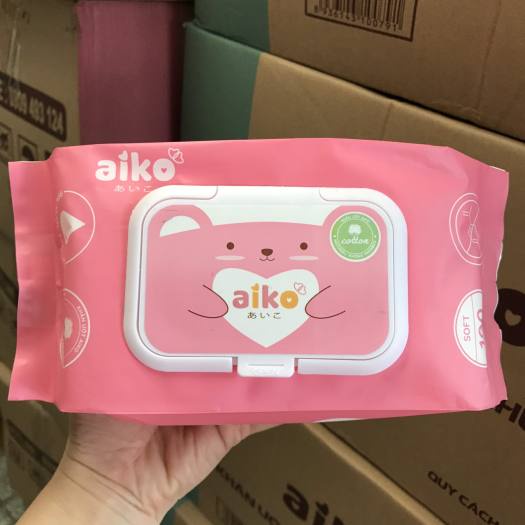 Combo 5 gói khăn giấy ướt Aiko không mùi 100 tờ/ 1 gói