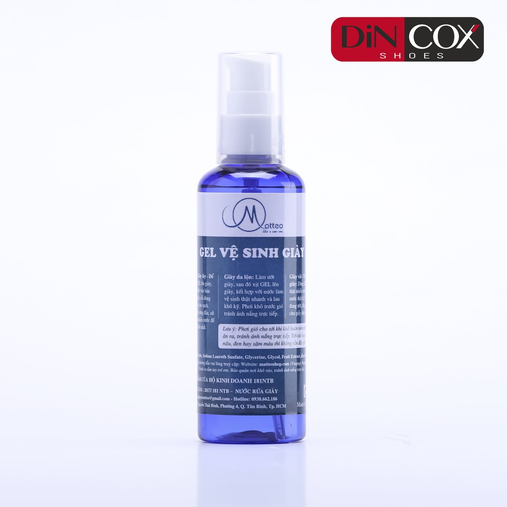 Gel Vệ Sinh Giày Chuyên Dụng Đậm Đặc 100ml Chính Hãng Dincox X Matteo