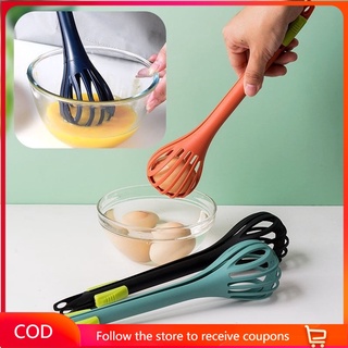 Multifunctional kitchen tongs for picking food, whisking eggs, serving hot food