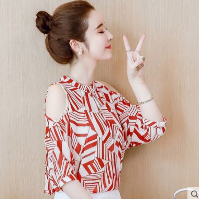 Áo Thun Ngắn Tay Họa Tiết Sọc Ngang Thời Trang Dành Cho Nữ