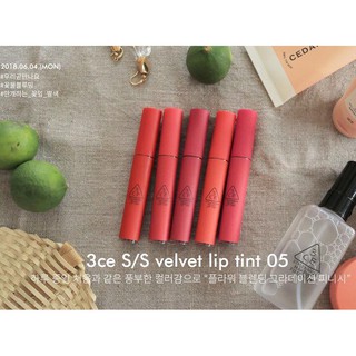 Son kem lì 3ce velvet lip tint 5 màu mới 2018