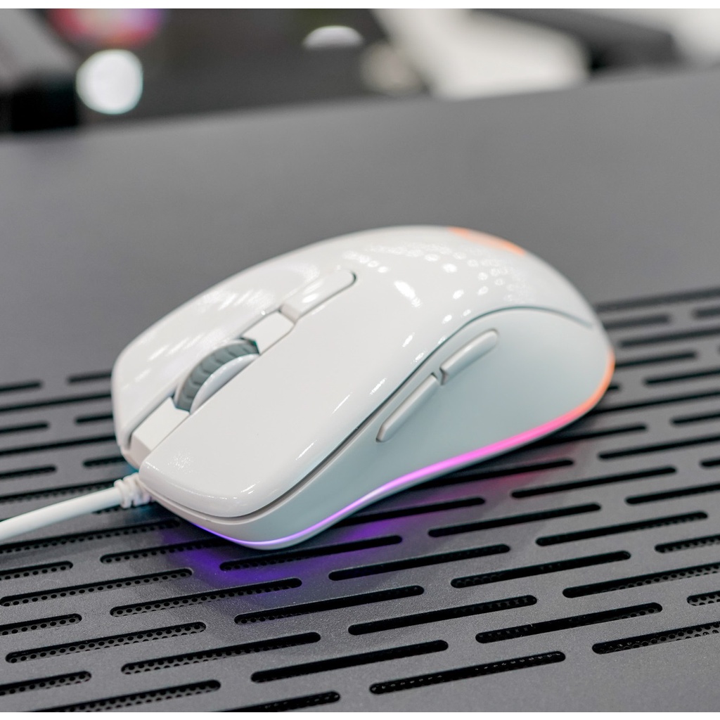 Chuột Gaming DAREU EM908 Pink / Black / White (LED RGB, BRAVO sensor)