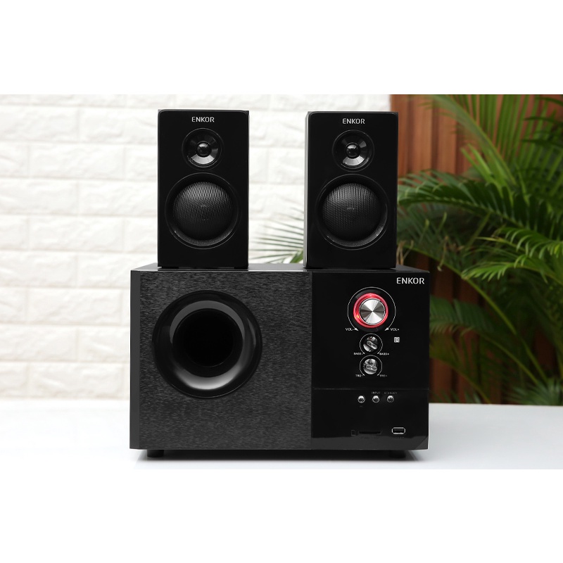 Loa vi tính Bluetooth Enkor S2880 Đen 2.1 Kênh 60W, BASS MẠNH ÂM THANH SỐNG ĐỘNG