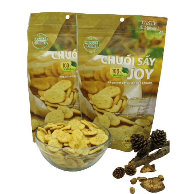 220 Gram Chuối Sấy Joy - Chuối Sấy Khô Tự Nhiên, Không Đường - Gigi's Store
