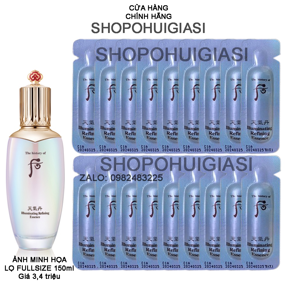 Gói tinh chất tái sinh dưỡng trắng mờ thâm nám thế hệ mới Whoo Cheongidan Illuminating Regenerating 1ml