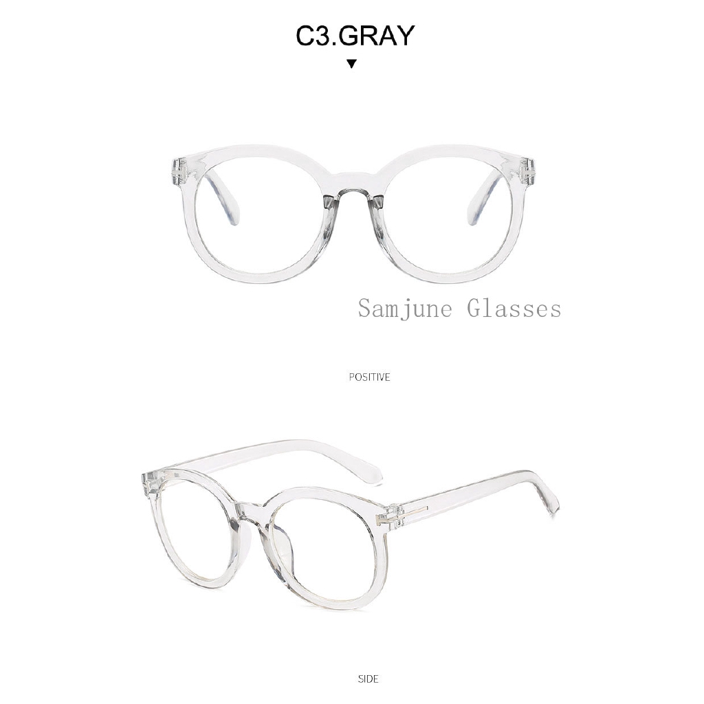 Kính râm Samjune thiết kế gọng tròn phong cách Retro xinh xắn cho nam nữ